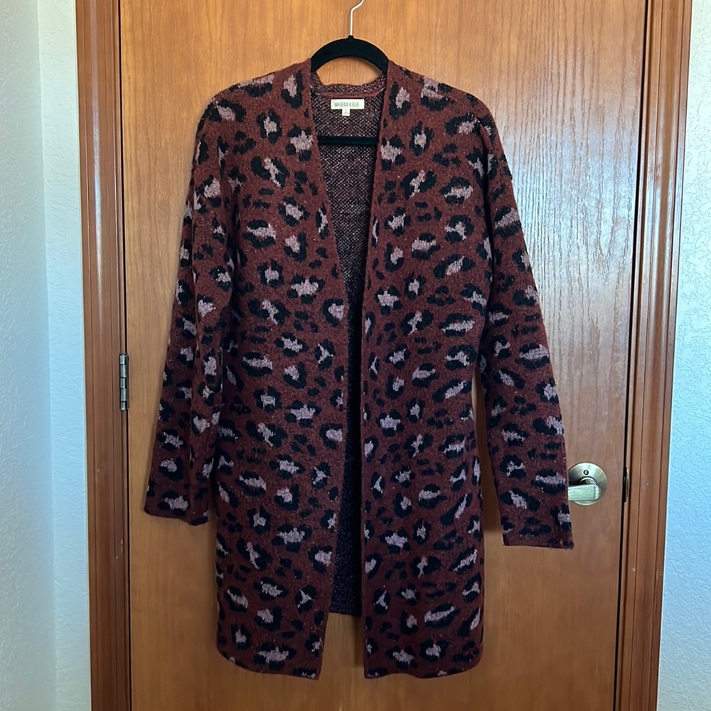 Long Leopard-print Cardigan